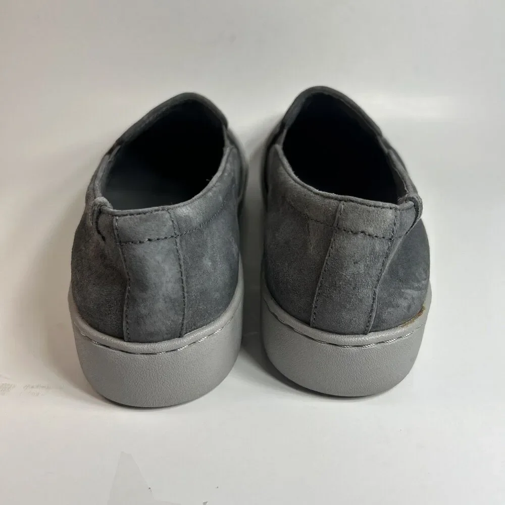 Vionic Women's Sneakers Size 8 Avery Pro Suede Slip On Vio Grip  Leather Gray